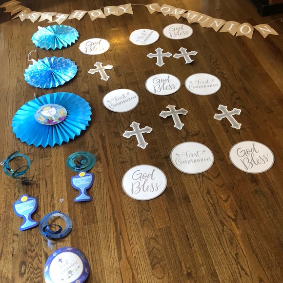 303. NWT Boys First Holy Communion Decor - 14 Decorations - Picture 3 of 12